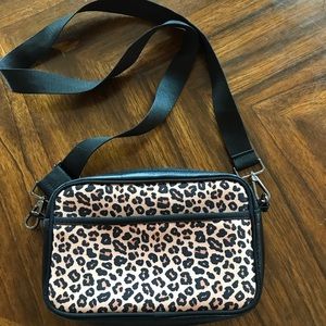 New Leopard Neoprene Cross Body Bag.